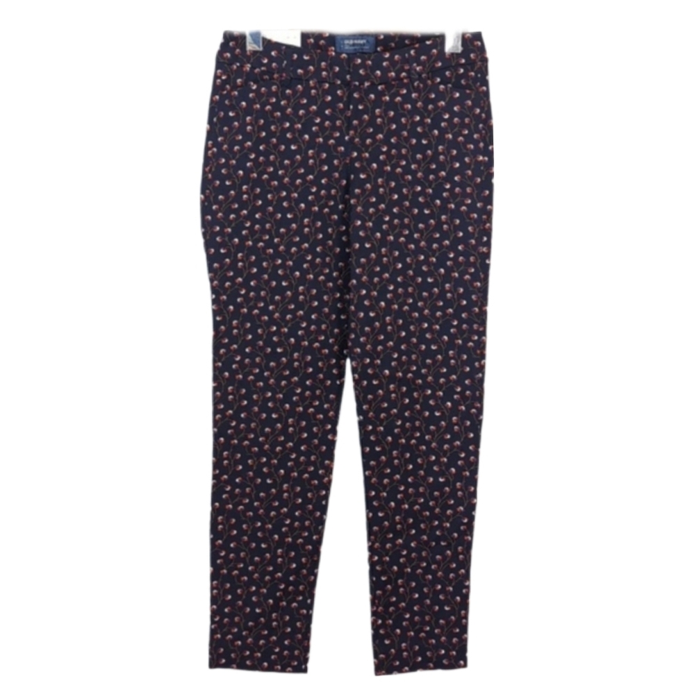 3/$20 NEW Old Navy Floral Pants Viney Floral Womens Size 2 Mid Rise Ankle Length